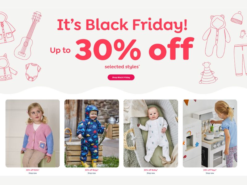 JoJo Maman Bébé - Black Friday Up to 30% Off