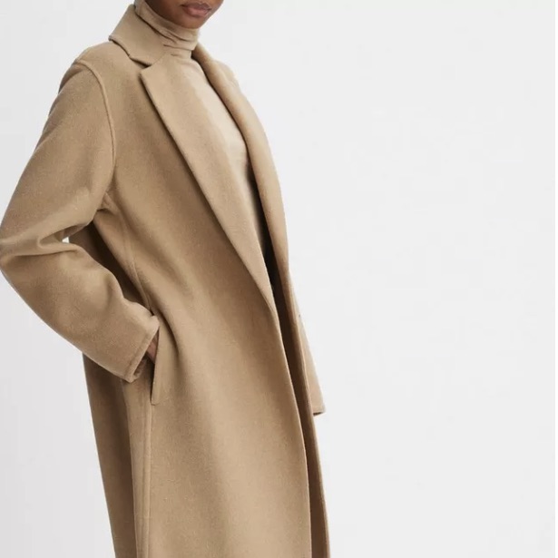Vince Classic Straight Wool Blend Coat